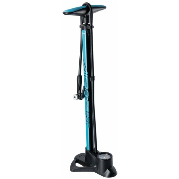 Contec hogedruk pomp Air Support Sport 11bar / 160psi, voor alle ventielen, staal Schwarz / Neoblue