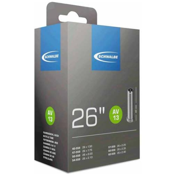 Schwalbe (AV13) Fiets Binnenband 26 Breed Auto Ventiel Zwart - Afbeelding 7