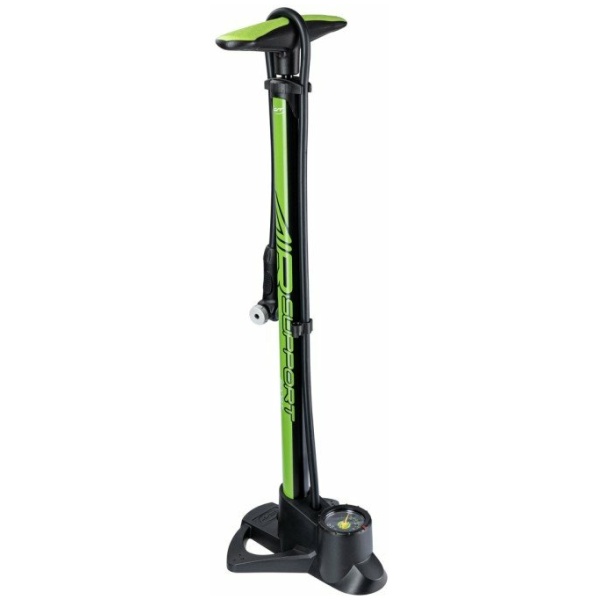 Contec hogedruk pomp Air Support Sport 11bar / 160psi, voor alle ventielen, staal Schwarz / Neogreen