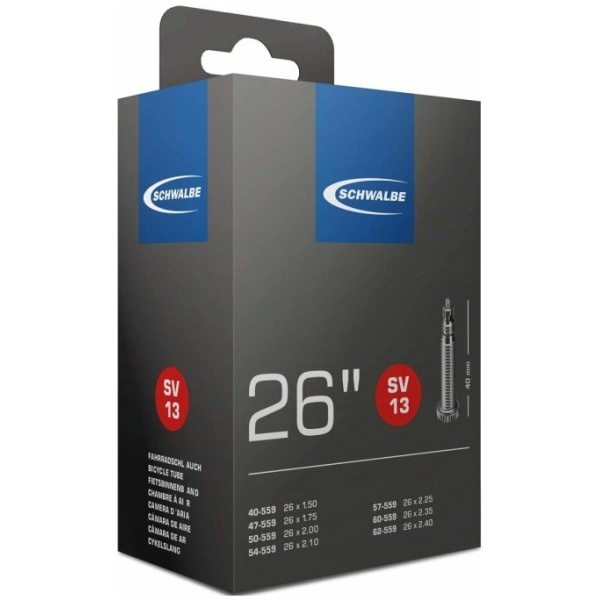 Schwalbe Binnenband SV13 26" / - 40mm ventiel Zwart - Afbeelding 5