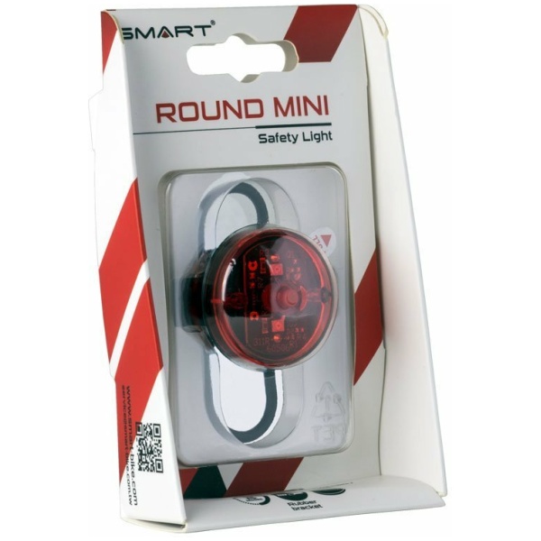 Smart ACHTERLICHT ROUND MINI RL311R 2 LED BATT Zwart