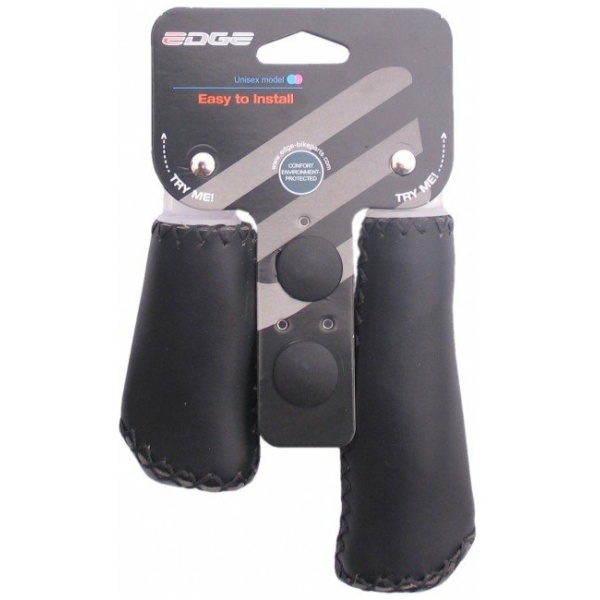 Edge Handvatset Leer - - 135/92mm Zwart