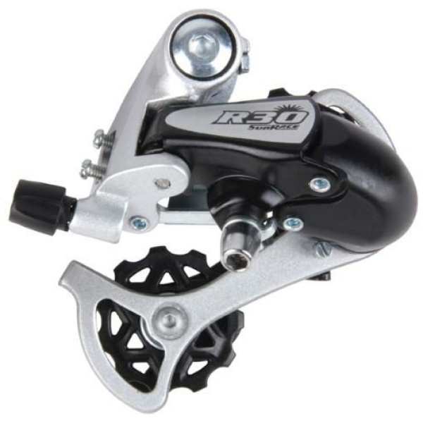Sunrace achterderailleur 6/7v korte kooi boutbev. R30 blister