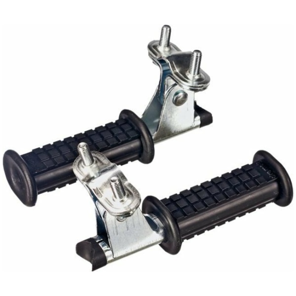 Bobike Voetsteunen Framebevestiging (Set van 2) Zilver/Zwart