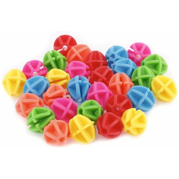 Pex spaakkralen ovaal (30stuks) Blauw|Geel|Groen|Oranje|Rood