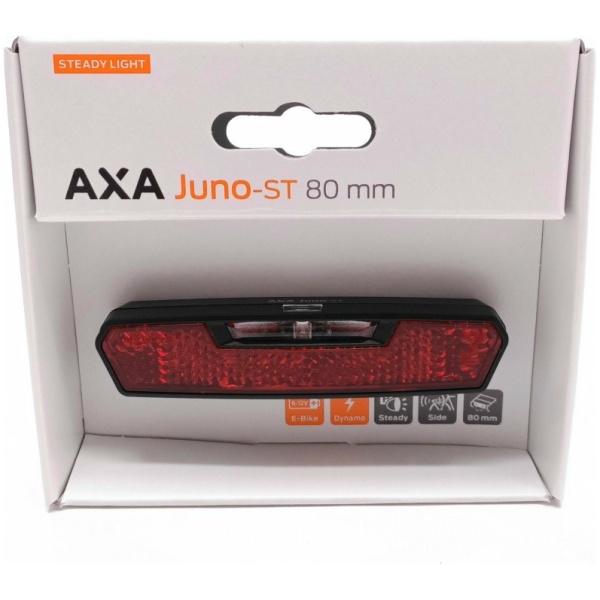 Axa Juno achterlicht auto off batterij 80mm Zwart