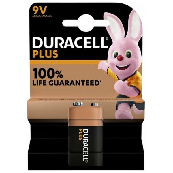 Duracell Plus Alkaline 9V Batterij Zwart