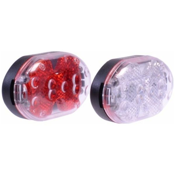 Simson Led set voor & achter wit/rood incl.batt.020757 - Afbeelding 2