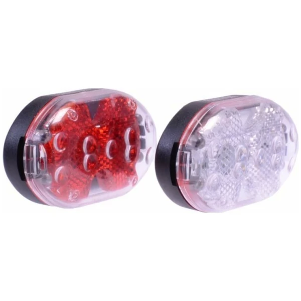 Simson Led set voor & achter wit/rood incl.batt.020757 - Afbeelding 2