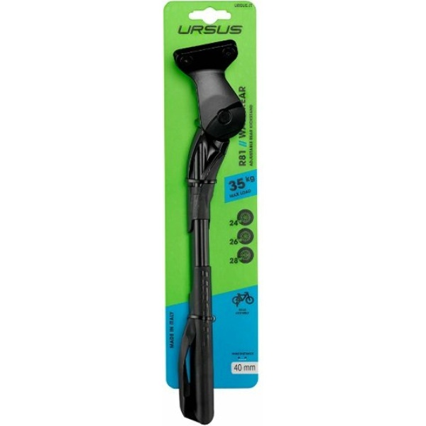 Ursus Fietsstandaard Wave Achtervork Verstelbaar 40mm - Zwart - Afbeelding 2
