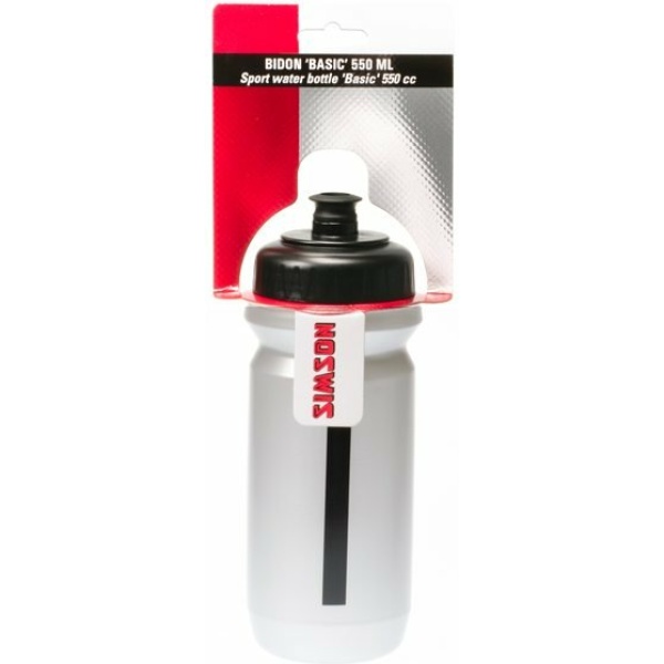 Simson Big Mouth Basic Bidon Zwart/Grijs - 550ml Zilver