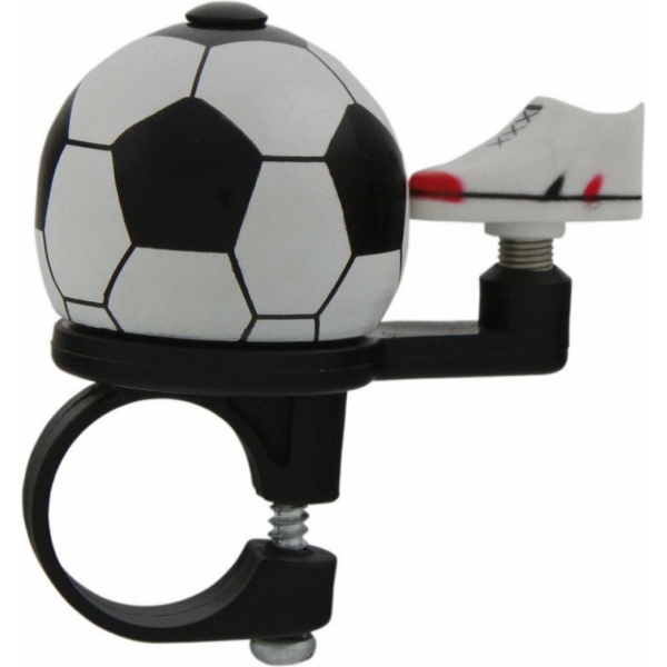 M-wave Fietsbel Voetbal Wit|Zwart
