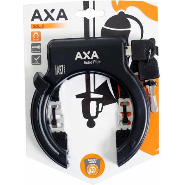Axa Veiligheidsslot Solid Plus op Blister ART** geschikt voor insteek ketting Zwart - Afbeelding 5