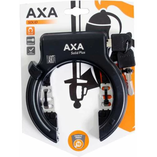Axa Veiligheidsslot Solid Plus op Blister ART** geschikt voor insteek ketting Zwart - Afbeelding 5