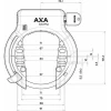 Axa Veiligheidsslot Solid Plus op Blister ART** geschikt voor insteek ketting Zwart - Afbeelding 4
