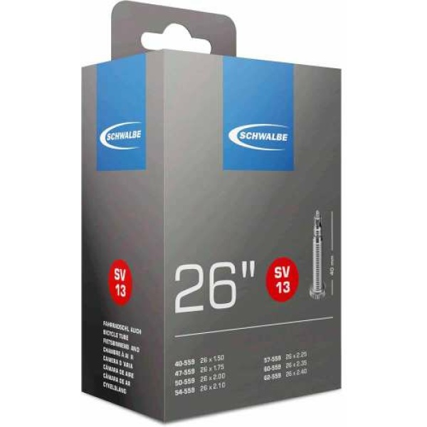 Schwalbe Binnenband SV13 26" / - 40mm ventiel Zwart - Afbeelding 6