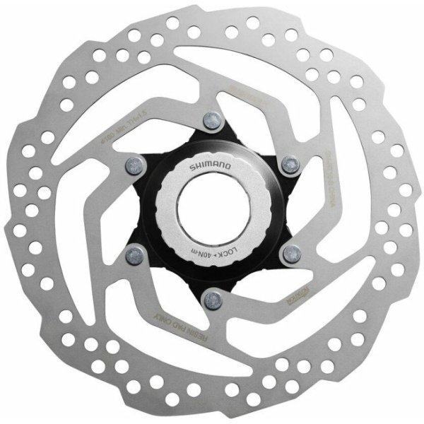 Shimano RT110 Remschijf Ø160mm CL -/Zwart Zilver - Afbeelding 2