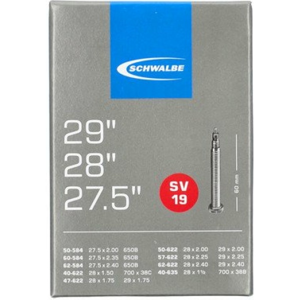Schwalbe SV19 Binnenband 28x11/2-1.50-2.50 FV 60mm - Zwart