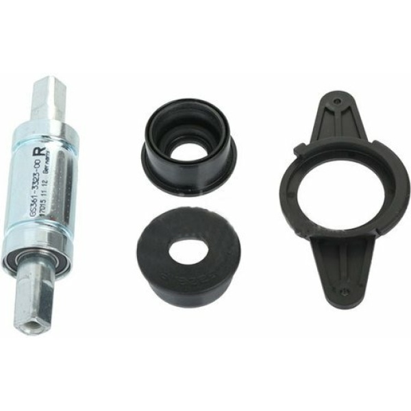 Gazelle Trapas 128mm Press-Fit met Beugel (Vleugel) Zilver|Zwart