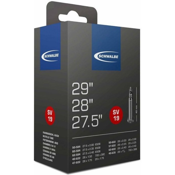 Schwalbe SV19F Binnenband 28-29 x 2.00-3.00 FV 40mm - Zwart