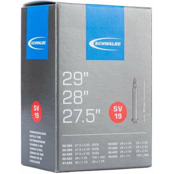 Schwalbe SV19 Binnenband 28x11/2-1.50-2.50 FV 60mm - Zwart