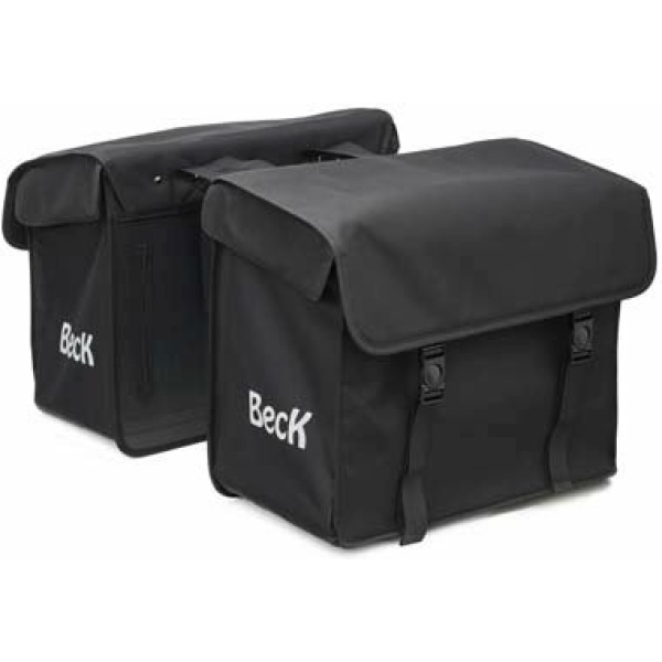 Beck Canvas Dubbele Fietstas Medium 45L - Zwart - Afbeelding 2