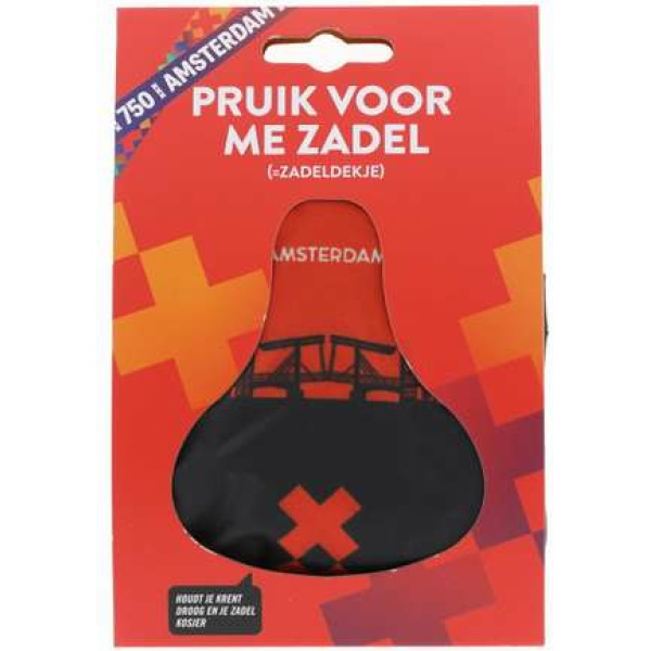Niet Verkeerd Amsterdam 750 zadeldekje pruik voor me zadel Zwart-Rood