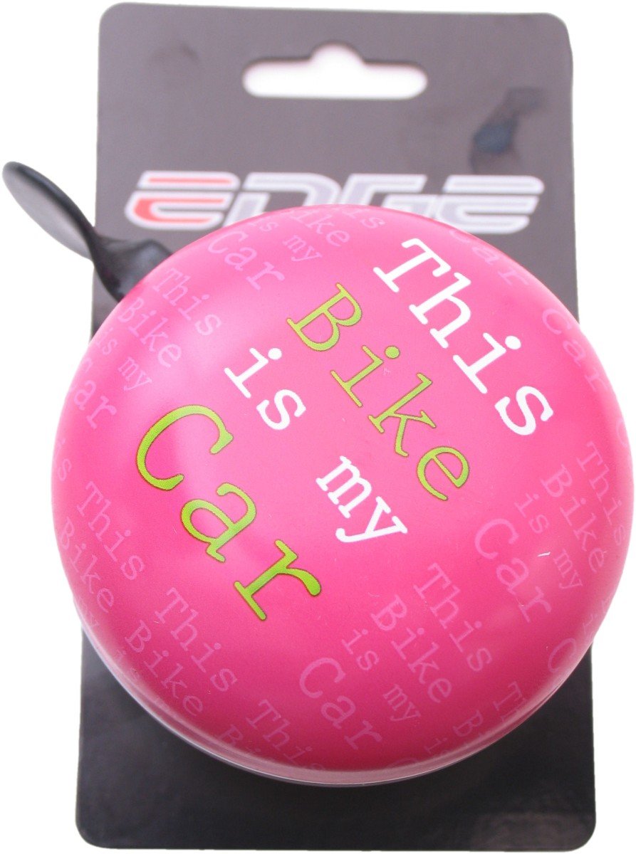 Edge Fietsbel Ding-Dong ø80mm - pink car Roze - Afbeelding 2
