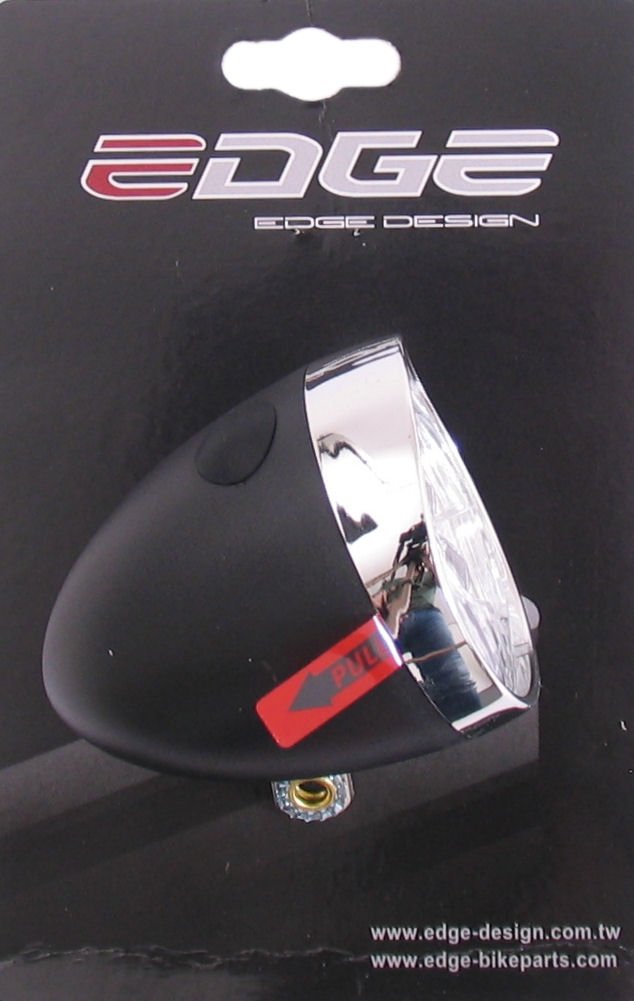 Edge Koplamp Retro 3 Led - Aan/Uit - Incl. Batterijen -/chroom Zwart - Afbeelding 2