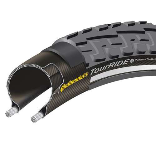 Continental Tour Ride Buitenband 27x1 1/4" EPB Reflex-Zwart Zwart - Afbeelding 3
