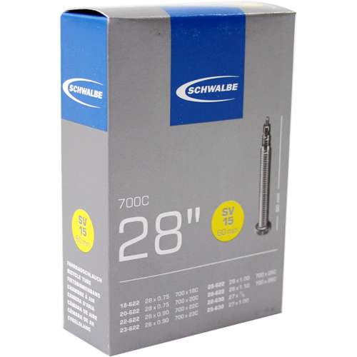 Schwalbe (SV15) Fiets Binnenband 28" Smal Frans Ventiel 60mm Zwart - Afbeelding 3