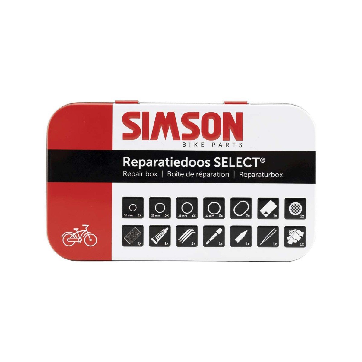 Simson reparatiedoos Select op kaart Rood|Zwart - Afbeelding 4