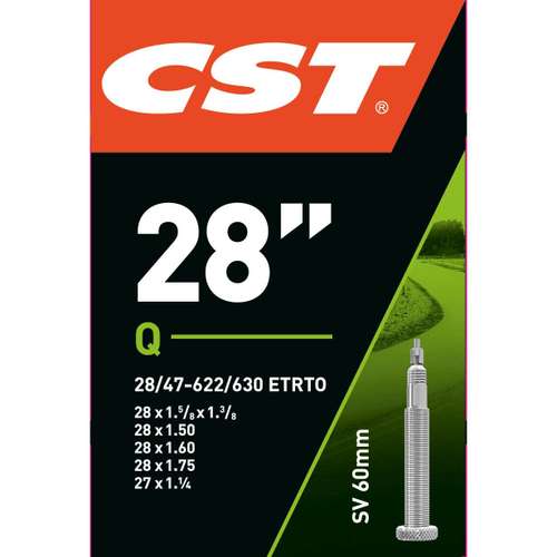 Cheng Shin Tyre Cst Binnenband 27/28x1 1/4-1/8 (28/47-622/630) Frans Ventiel 60mm Zwart - Afbeelding 3