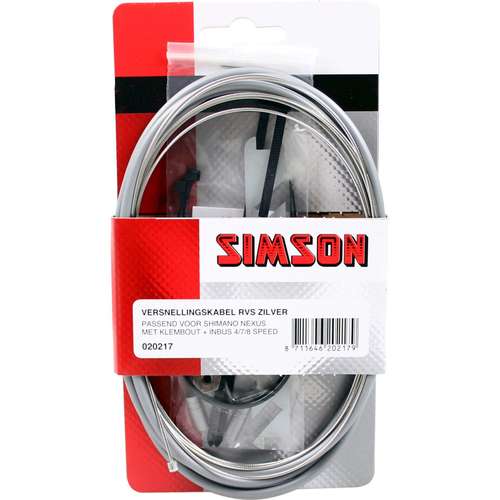 Simson Versnellingskabel Nexus RVS Zilver - Afbeelding 3
