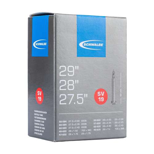 Schwalbe SV19 Binnenband 28x11/2-1.50-2.50 FV 60mm - Zwart - Afbeelding 2
