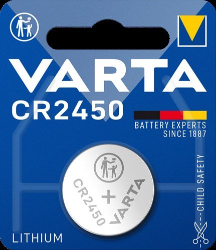 Varta CR2450 Knoopcel voor Sigma Fietscomputers en e-bike bosch intuvia 100 display Zilver - Afbeelding 3