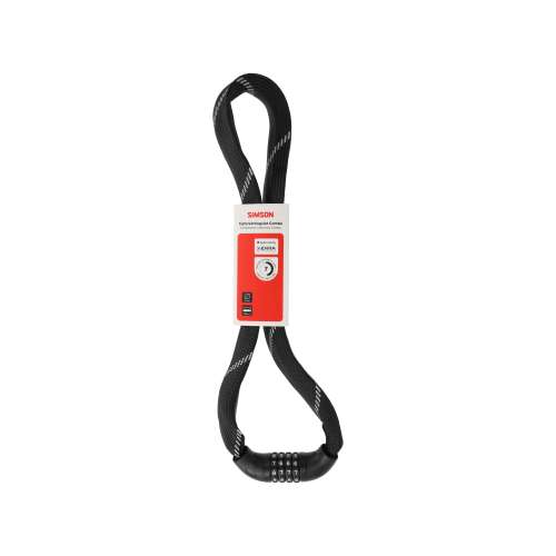 Simson Combo Kettingslot Cijfer 120cm 5mm - Zwart - Afbeelding 2