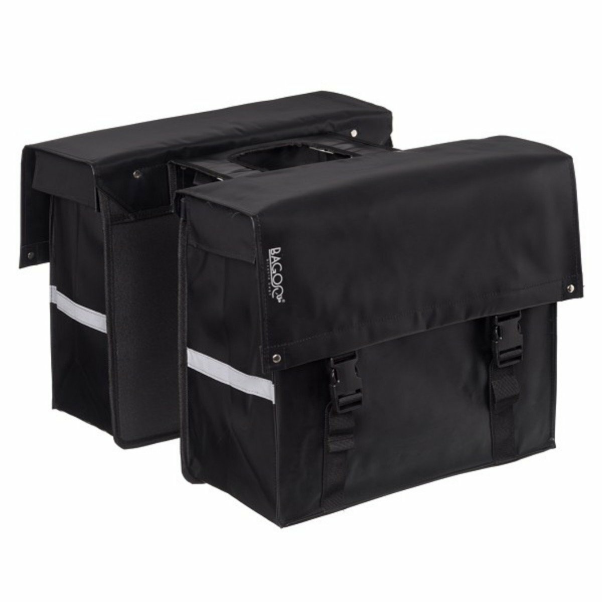 Bagoo Dubbele Fietstas Bisonyl 46 Liter Zwart - Afbeelding 2