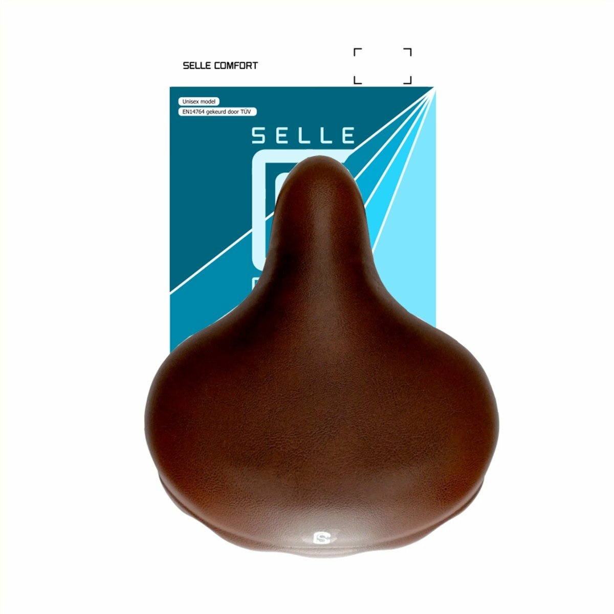 Selle Comfort Zadel (fiets) - Fietszadel Drifter - Bruin - Met Zwarte Hangveren - Afbeelding 2