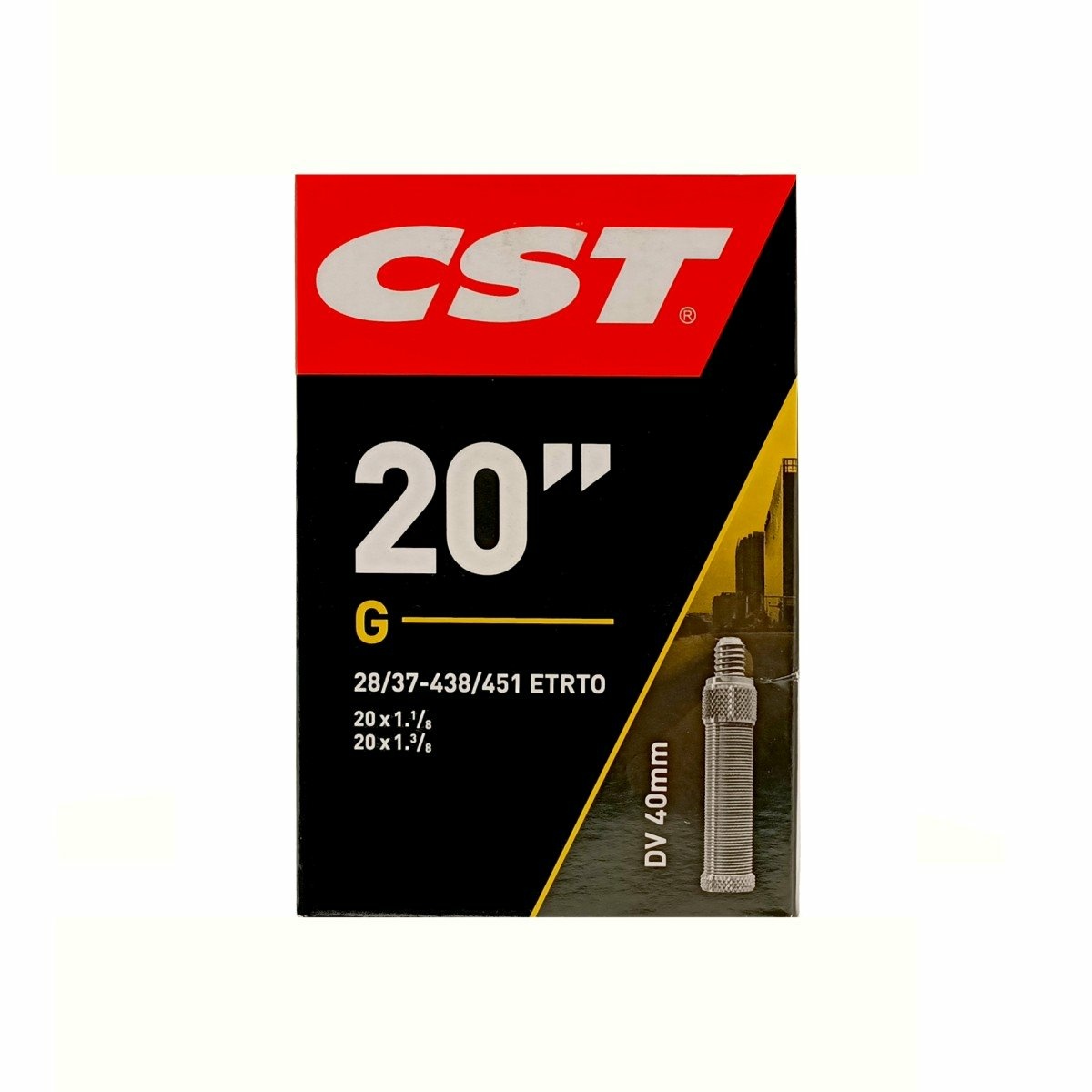 Cst Binnenband 20 x 1 1/8 - 1 3/8 (28/37-438/451) DV40mm Black