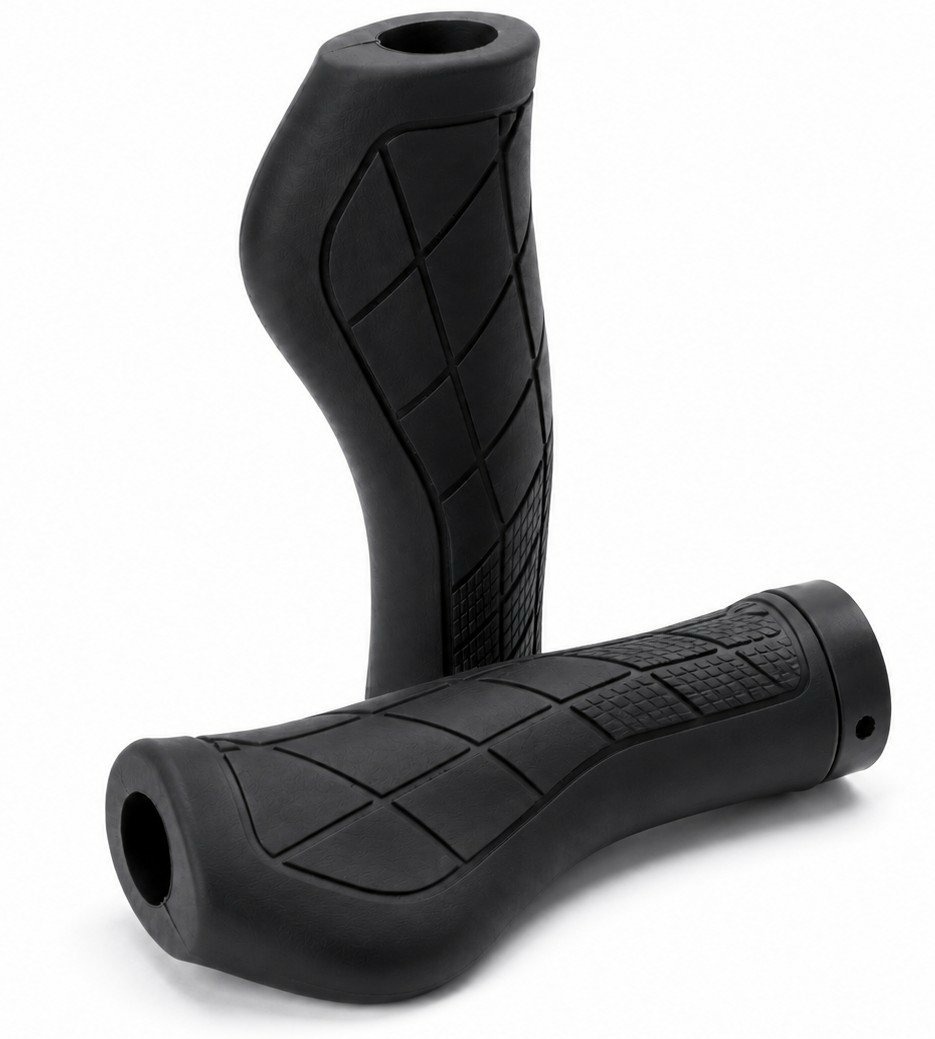 Edge Handvatset ErgoCity met lockring - 2*136mm - (op kaart) Zwart - Afbeelding 2
